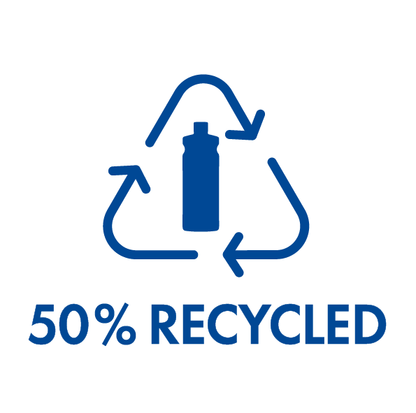 Flasche 50 % recycled Flasche 50 % recycled